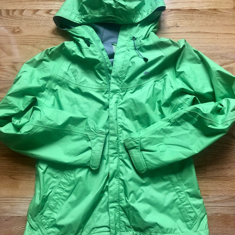 Womens Green Koppen Rain Jacket Size Small